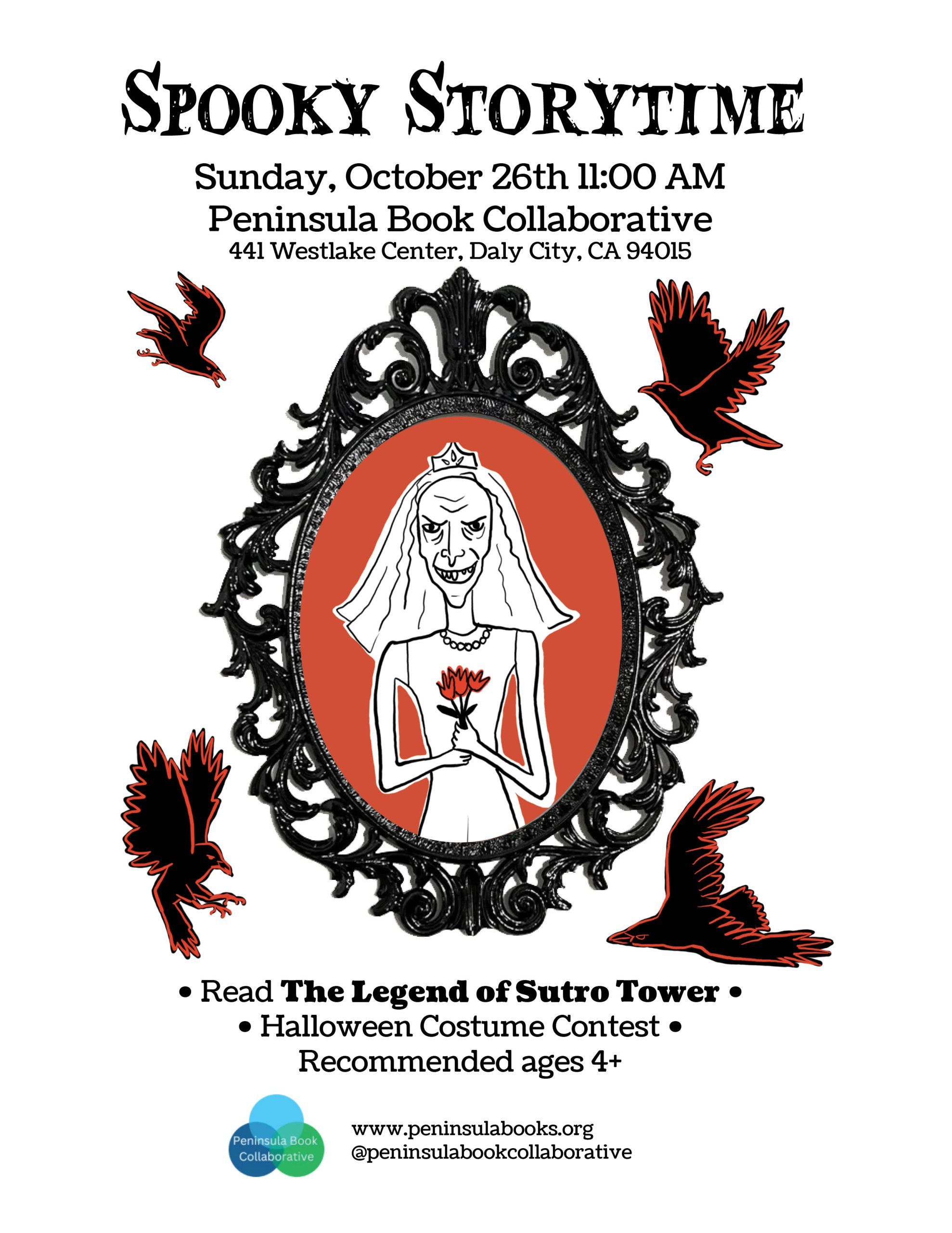 flyer with spooky women within a mirror