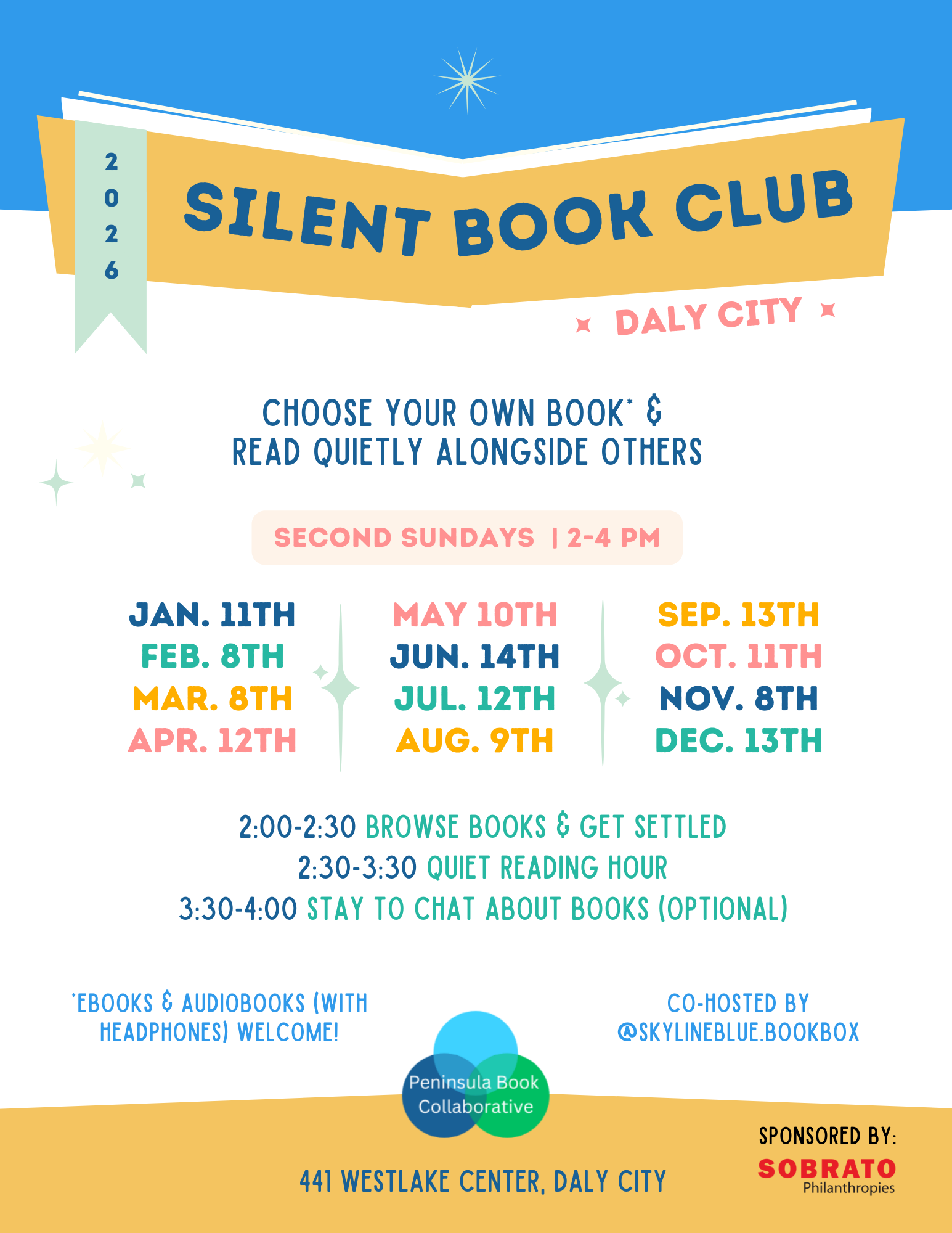 silent book club dates