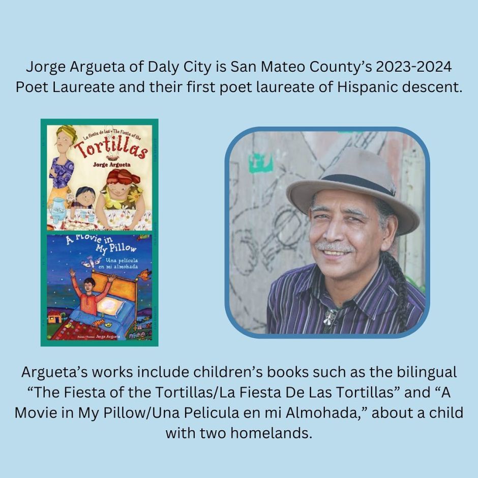 Jore Argueta of Daly City is San Mateo County's 2023-2024 Poet Laureate and their first poet laureate of Hispanic descent