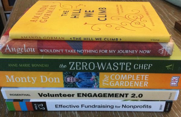 April 2023 book picks for poetry month, earth day, volunteer appreciation, financial awareness and more